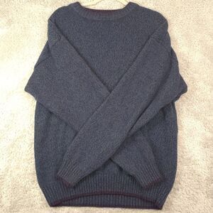 Vintage Woolrich Blue Purple Wool Nylon Sweater Size XL Handframed